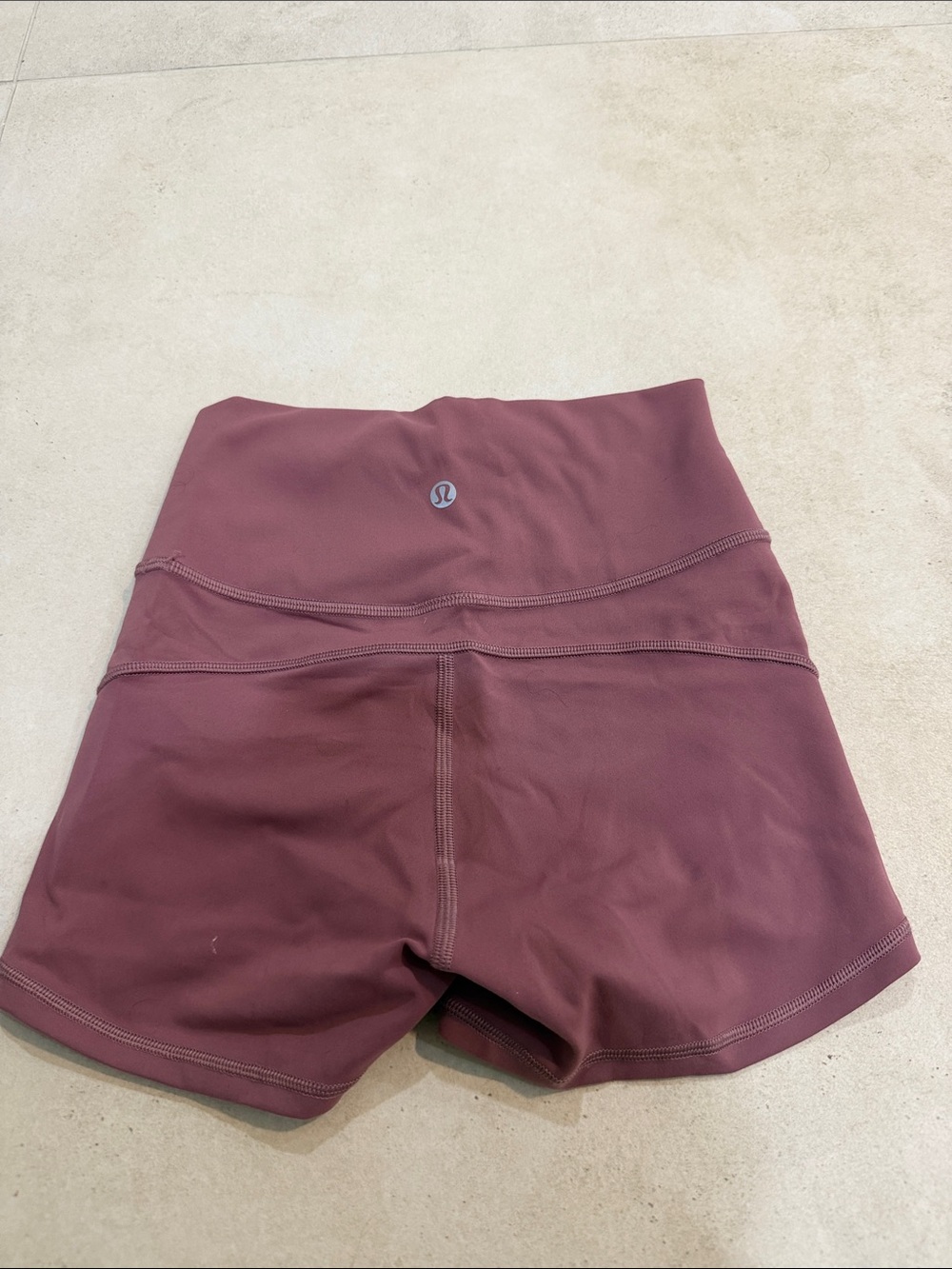 Lululemon High-Rise Mauve Berry Workout Shorts